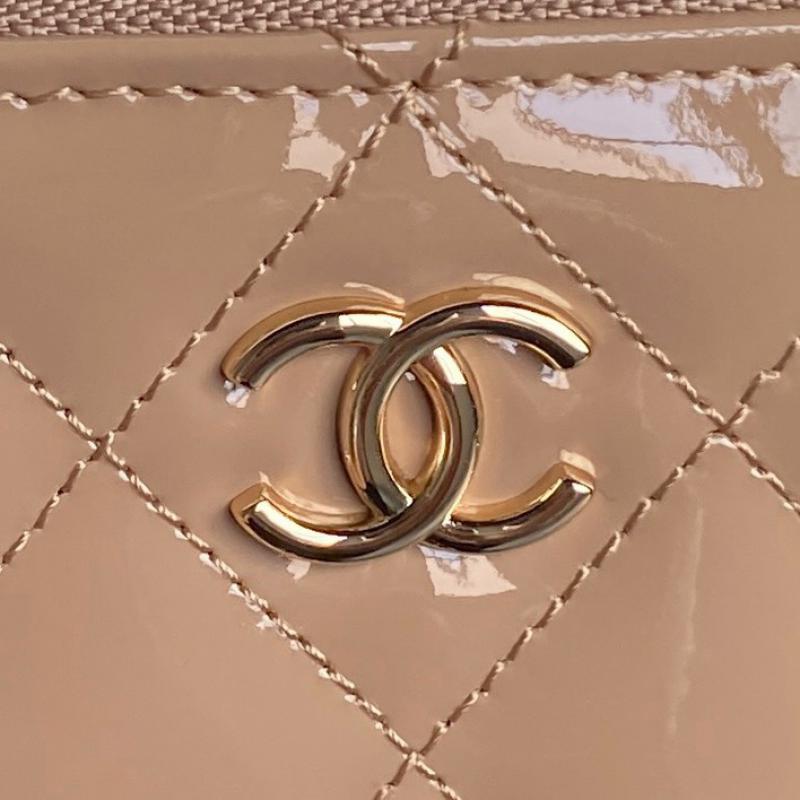 Chanel Patent Leather Vanity Case AP2199 Beige