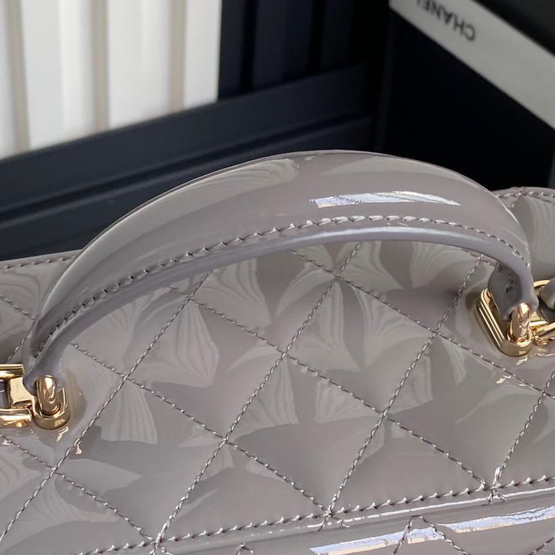 Chanel Patent Leather Vanity Case AP2199 Grey