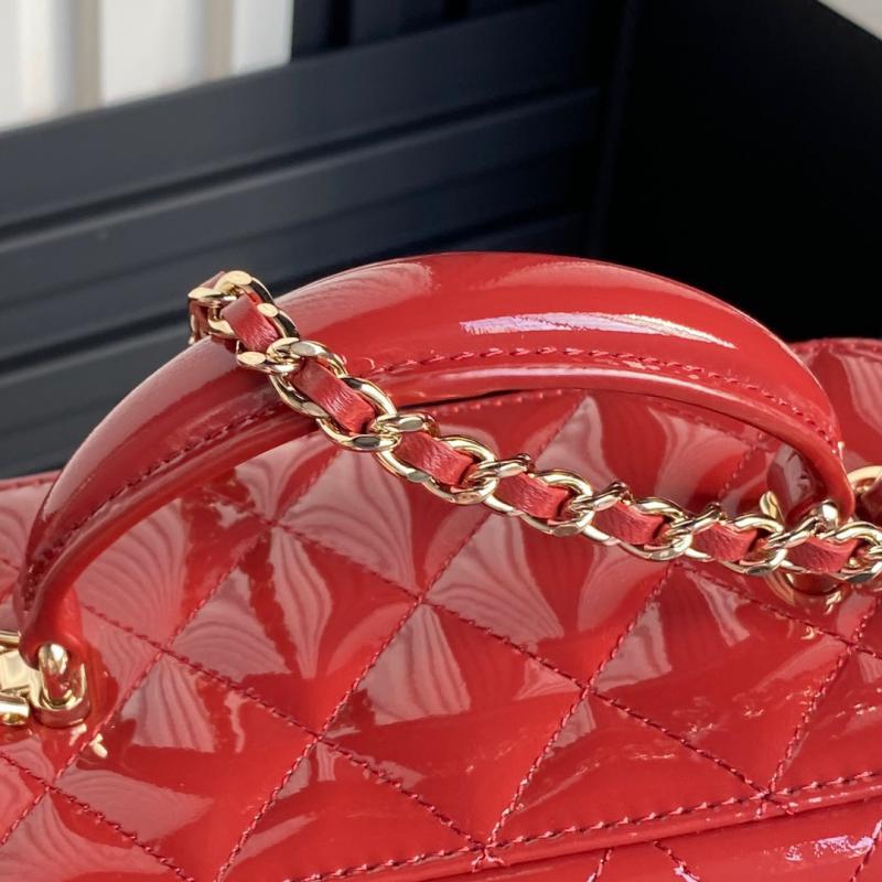 Chanel Patent Leather Vanity Case AP2199 Red