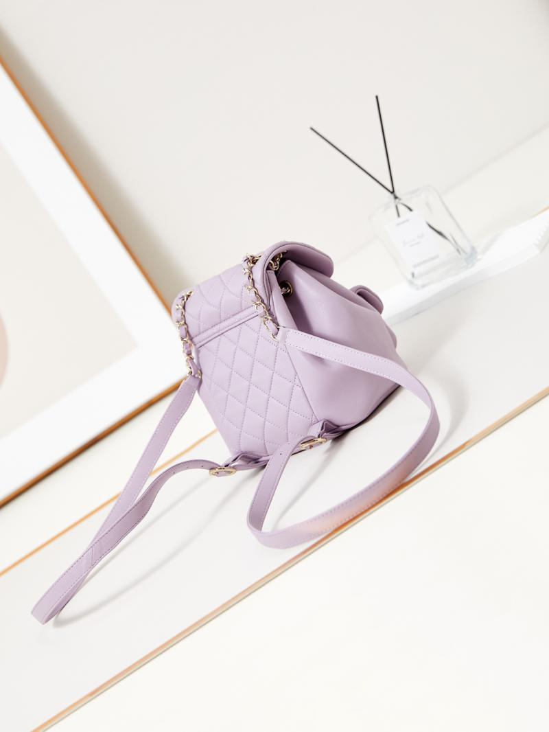 Chanel Small Duma Drawstring Backpack AS2908 Purple