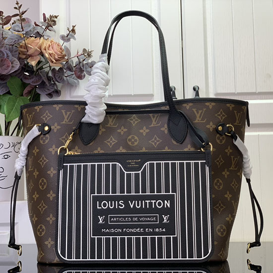 Louis Vuitton Neverfull Inside Out MM Black M11946