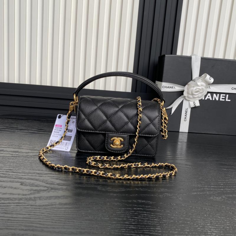 Mini Flap Bag with Top Handle AS5164 Black