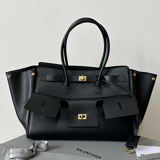 Balenciaga Bel Air Medium Bag 805481 Black with Gold