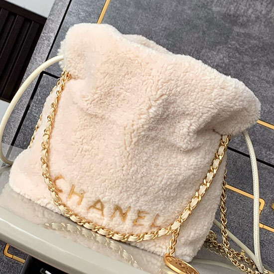 Chanel 22 Mini shearling lambskin Handbag AS3980