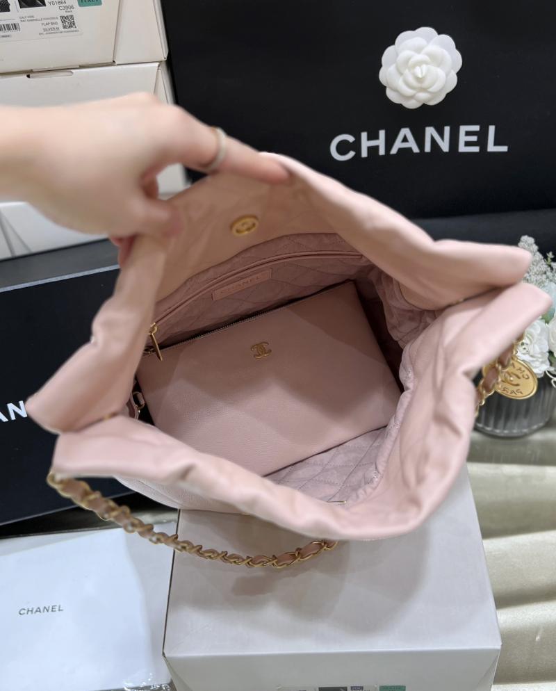 Small Chanel Grained Calfskin 22 Handbag AS3260 Pink