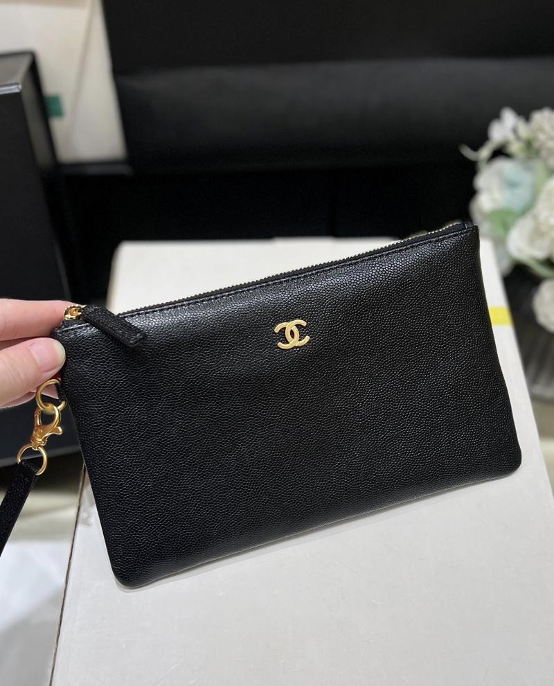 Chanel Grained Calfskin 22 Handbag AS3261 Black