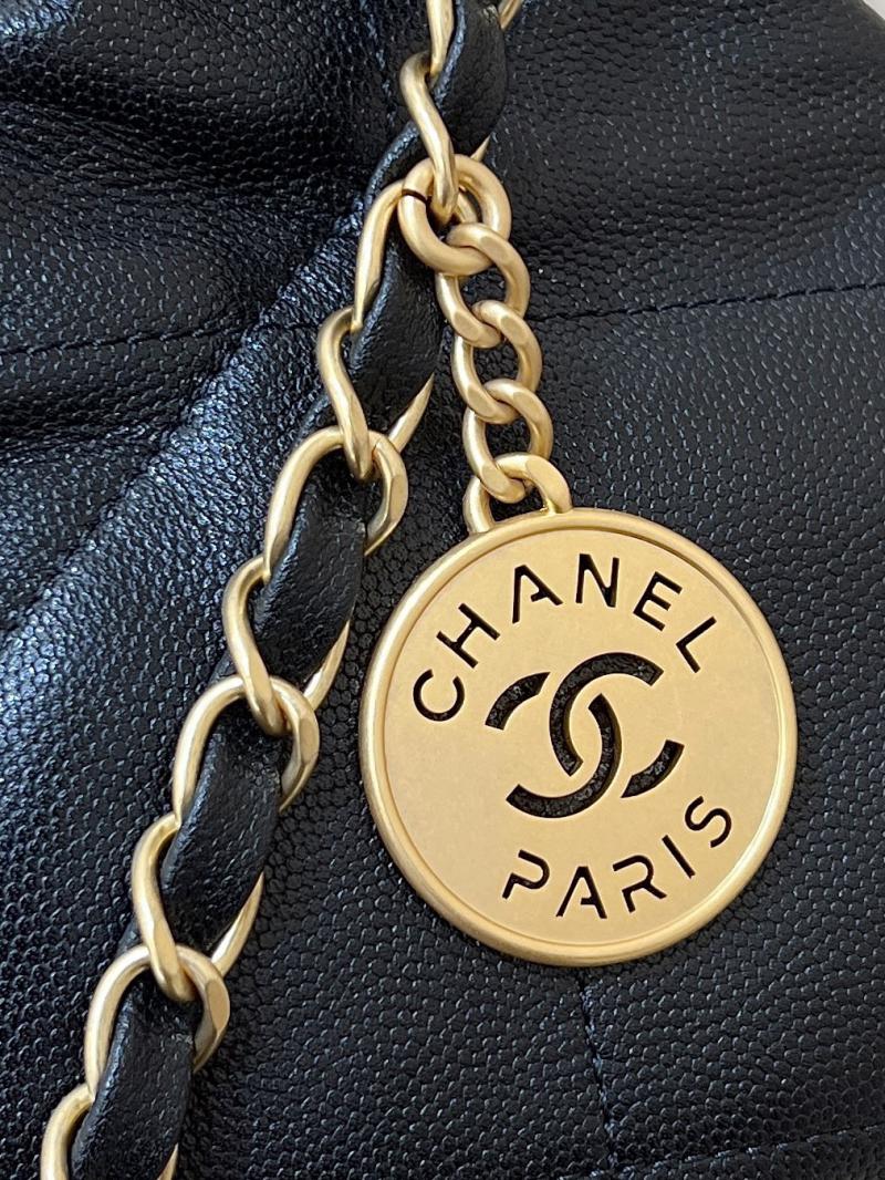 Chanel Grained Calfskin 22 Handbag AS3261 Black