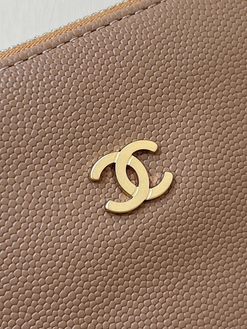 Chanel Grained Calfskin 22 Handbag AS3261 Brown