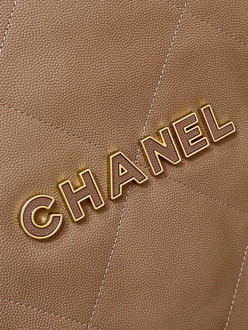 Chanel Grained Calfskin 22 Handbag AS3261 Brown