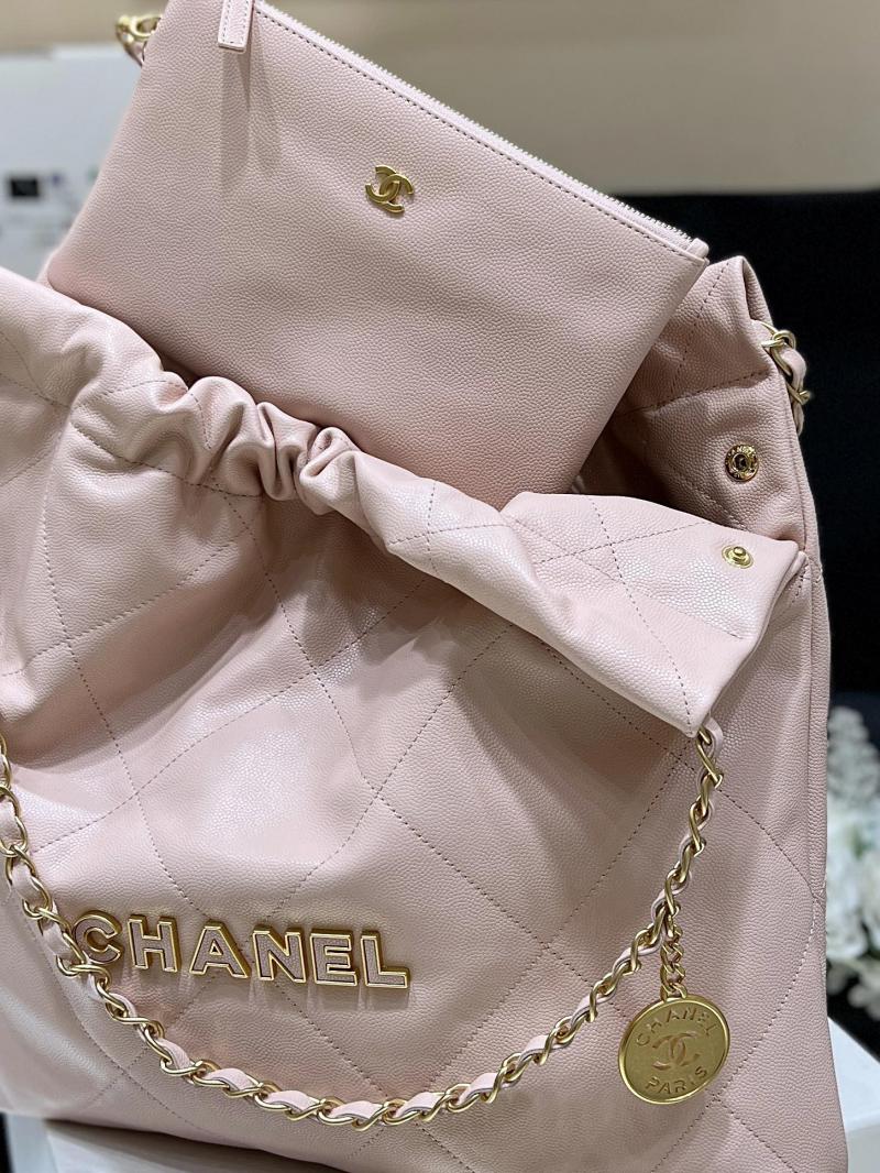 Chanel Grained Calfskin 22 Handbag AS3261 Pink