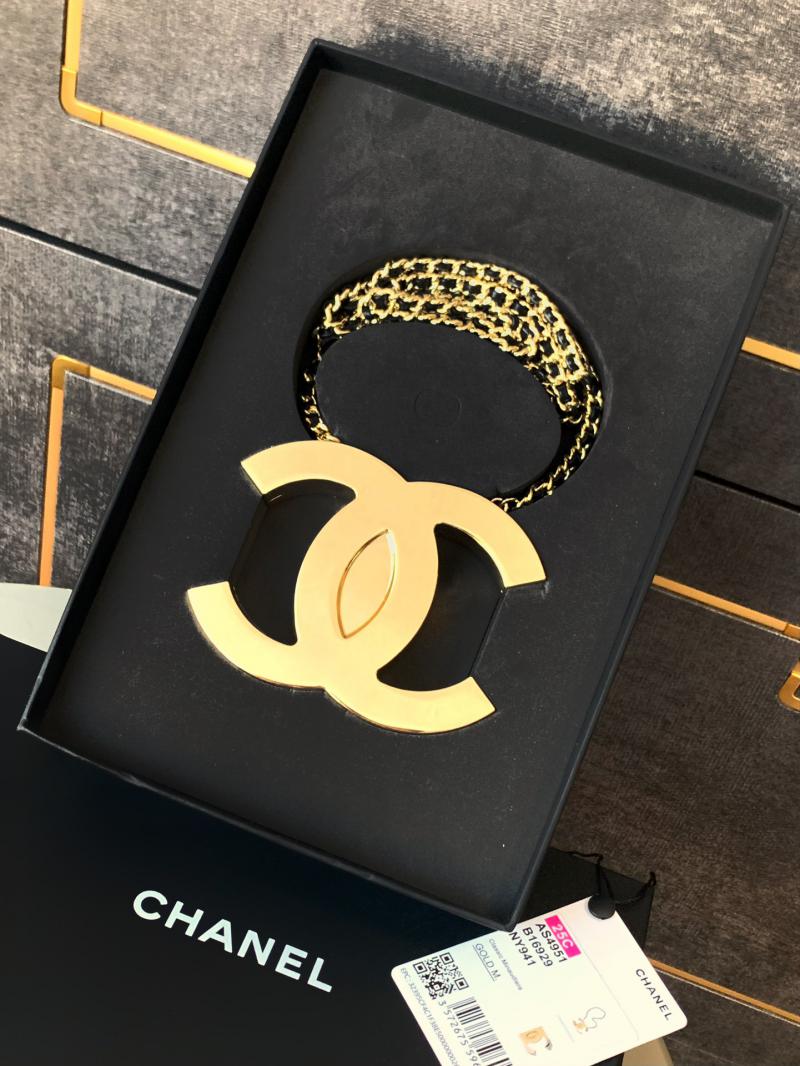 Chanel Logo Purse A54951 Gold