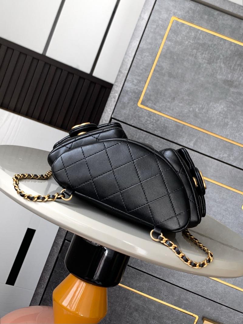 Chanel Shiny Lambskin Backpack Black AS5310