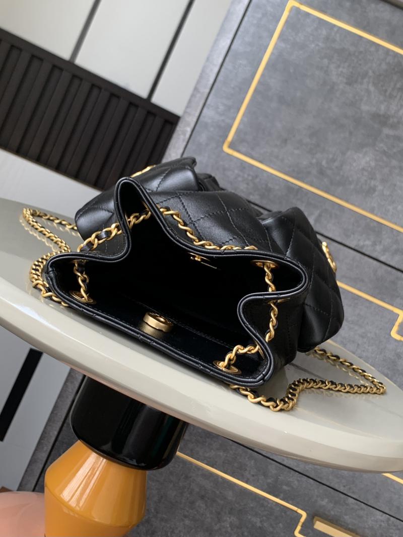 Chanel Shiny Lambskin Backpack Black AS5310