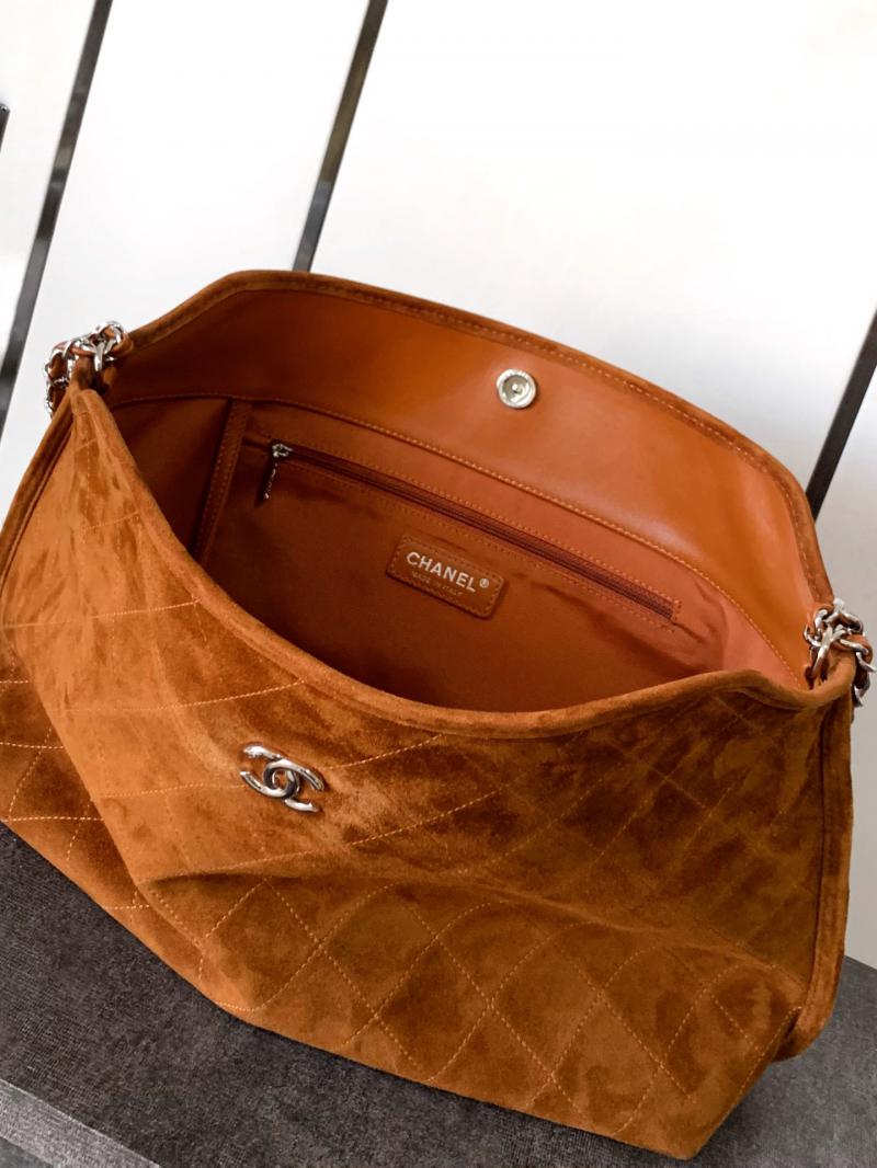 Chanel Suede Shoulder Bag AS2466 Caramel