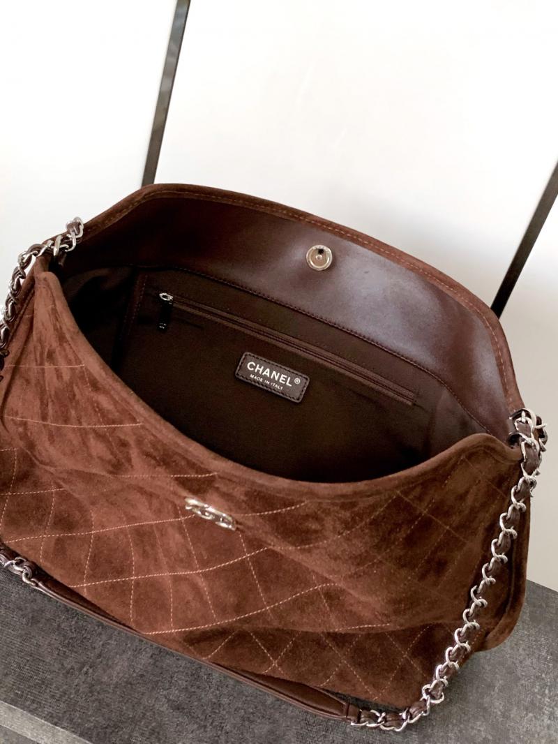 Chanel Suede Shoulder Bag AS2466 Dark Brown