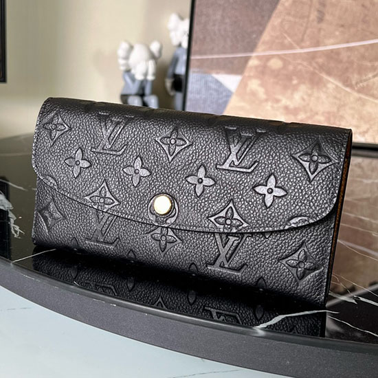 Louis Vuitton Monogram Empreinte Emilie Wallet M62369 Black