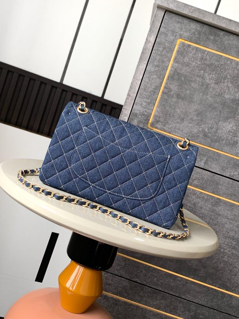 Medium Chanel Denim Flap Bag Blue A01112