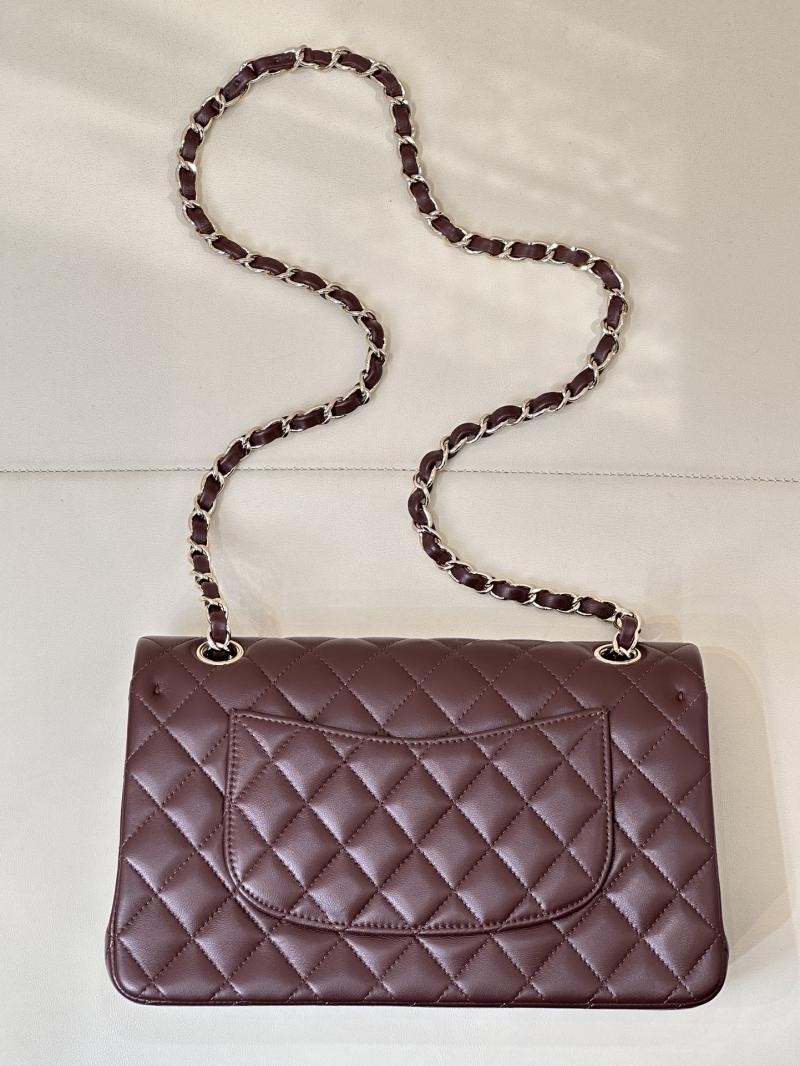 Medium Chanel Lambskin Flap Bag A01112 Burgundy