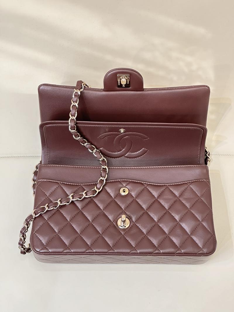 Medium Chanel Lambskin Flap Bag A01112 Burgundy