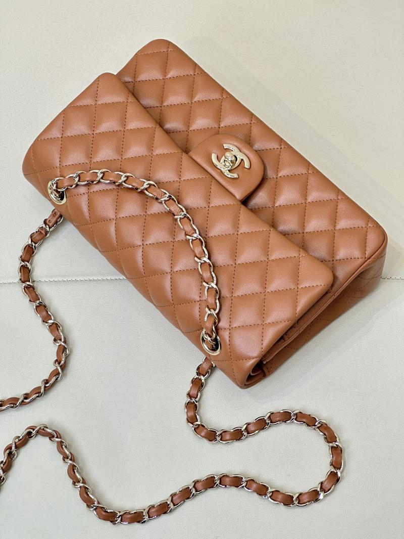 Medium Chanel Lambskin Flap Bag A01112 Caramel