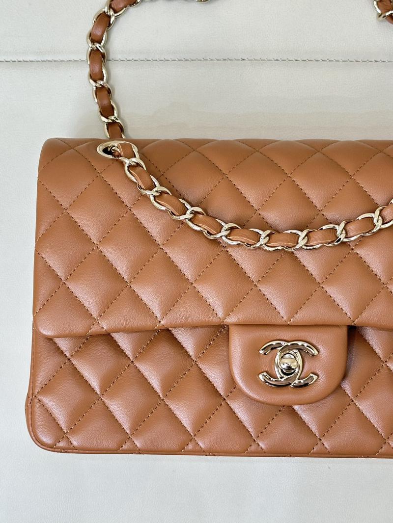 Medium Chanel Lambskin Flap Bag A01112 Caramel