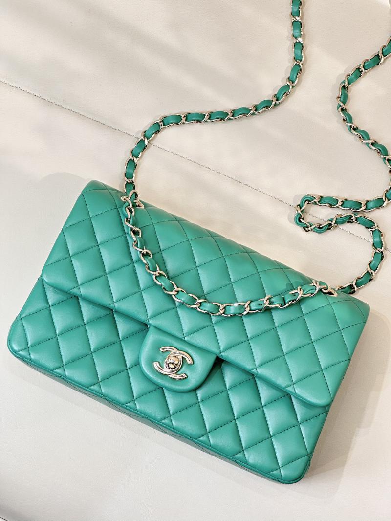 Medium Chanel Lambskin Flap Bag A01112 Green