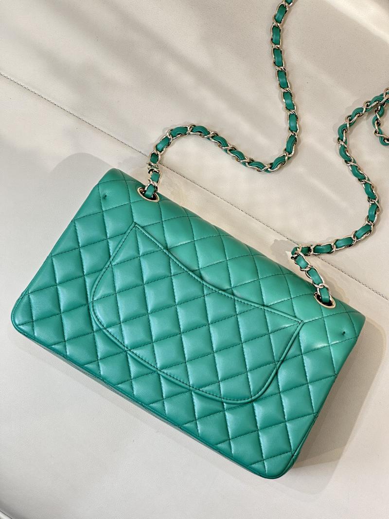 Medium Chanel Lambskin Flap Bag A01112 Green