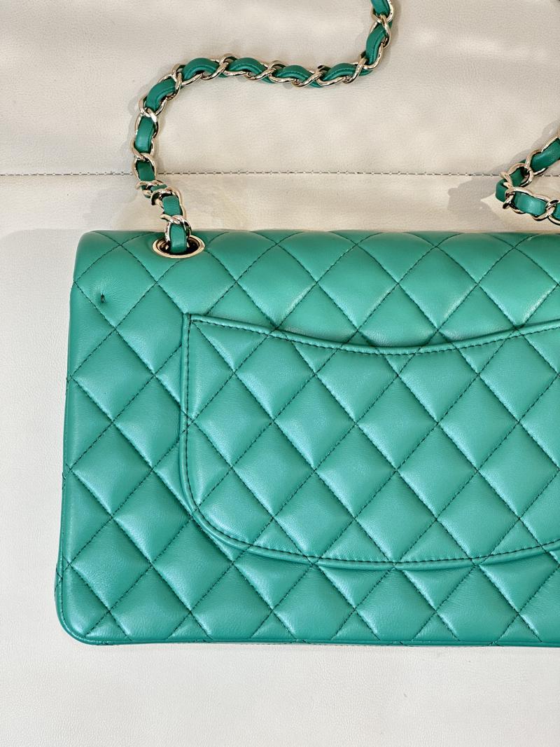 Medium Chanel Lambskin Flap Bag A01112 Green