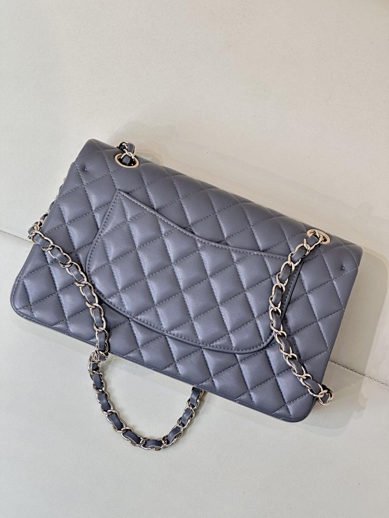 Medium Chanel Lambskin Flap Bag A01112 Grey