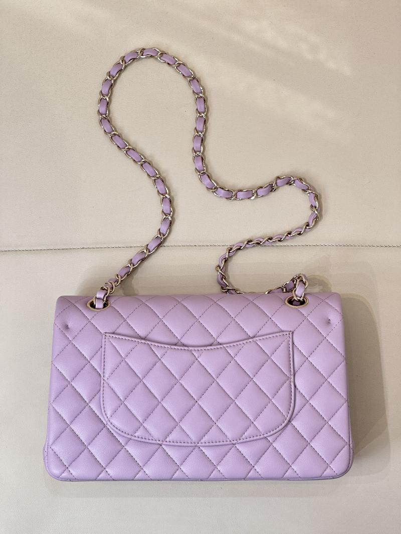 Medium Chanel Lambskin Flap Bag A01112 Purple