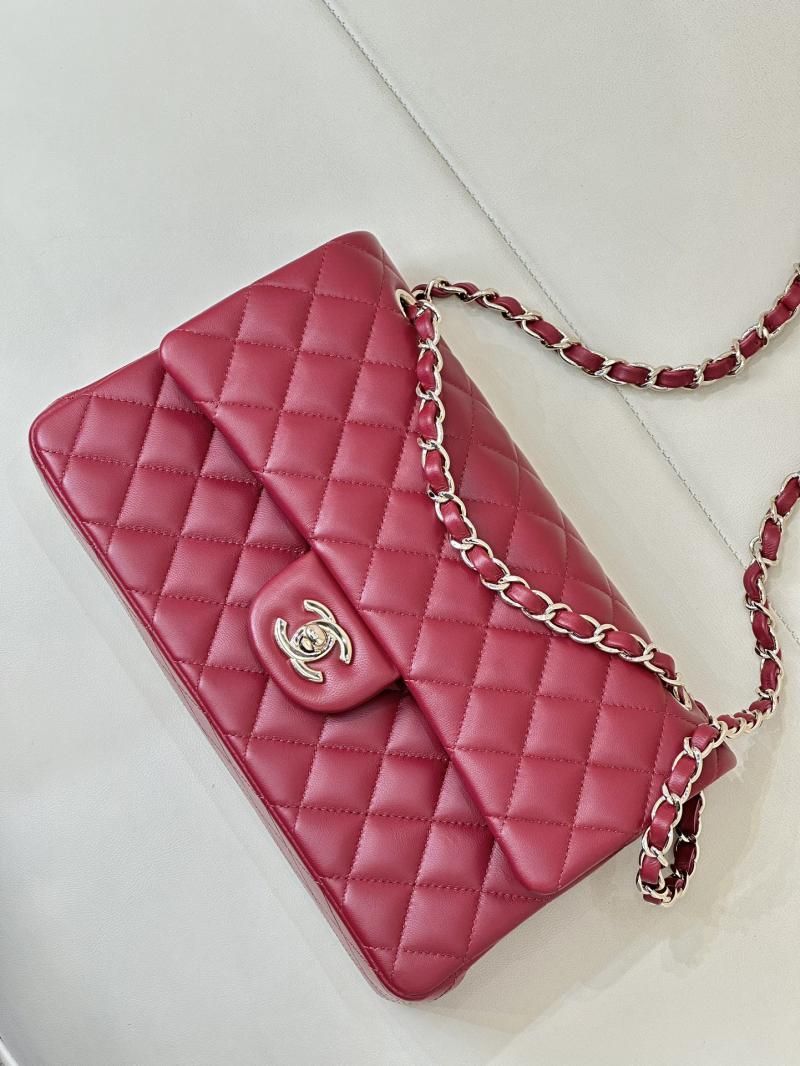 Medium Chanel Lambskin Flap Bag A01112 Red