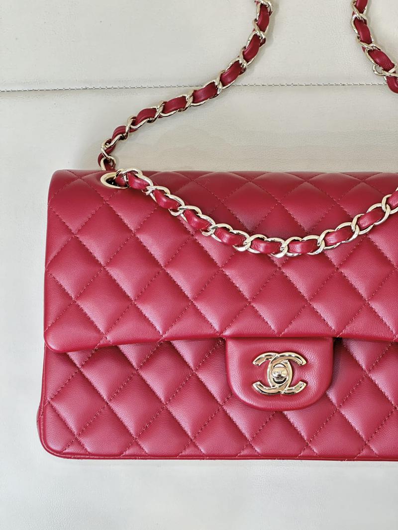 Medium Chanel Lambskin Flap Bag A01112 Red