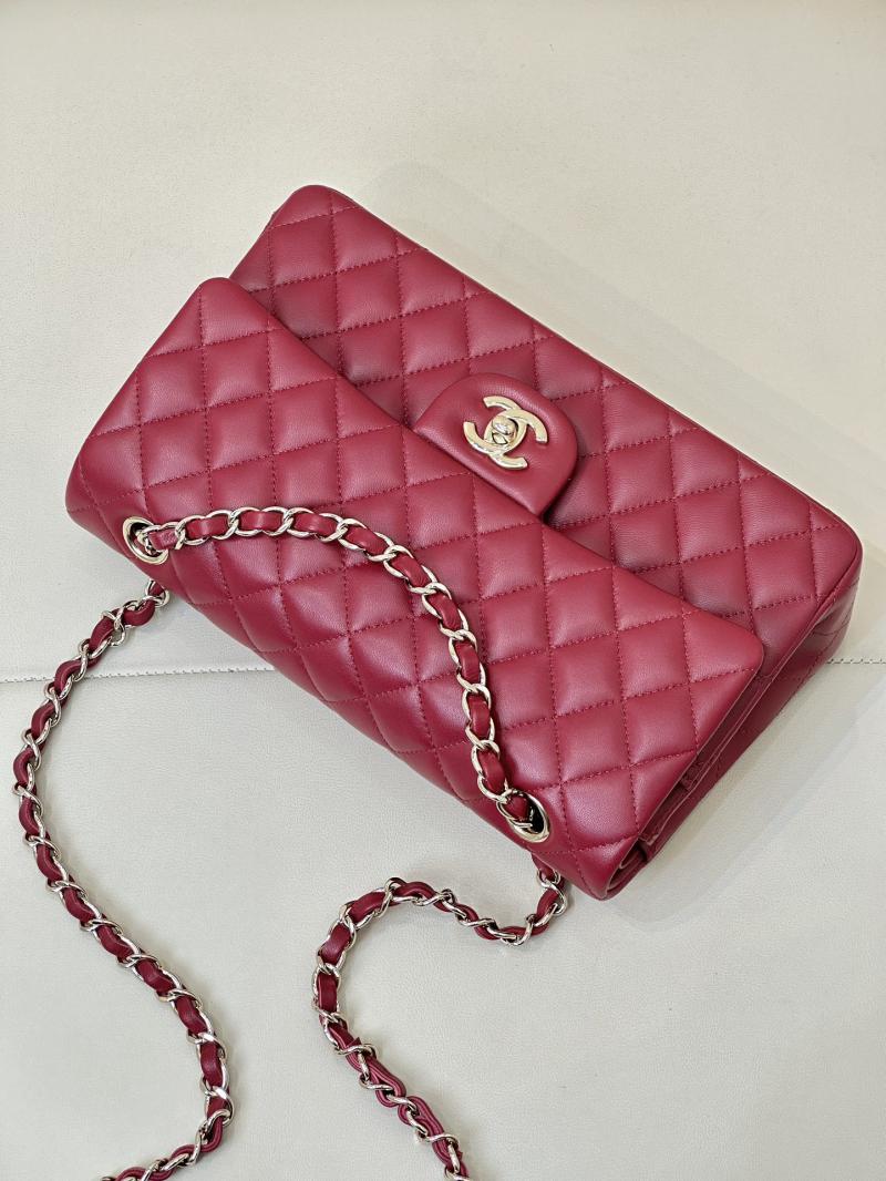 Medium Chanel Lambskin Flap Bag A01112 Red