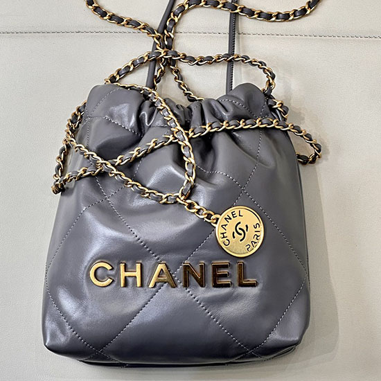 Mini Chanel 22 Handbag AS3980 Grey