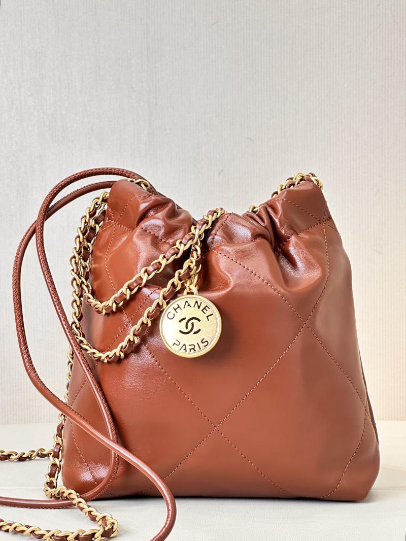 Mini Chanel 22 Handbag AS3980 Tan