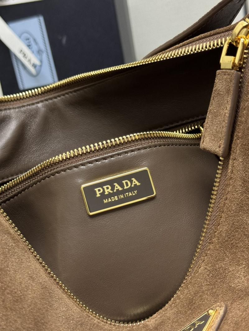 Prada Aimee large Suede shoulder bag 1BC228 Sued