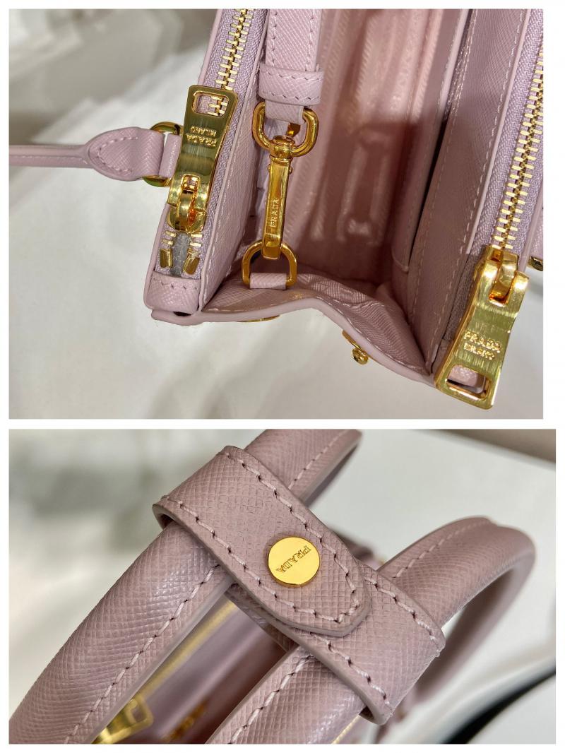 Prada Galleria Saffiano leather mini-bag 1BA906 Pink