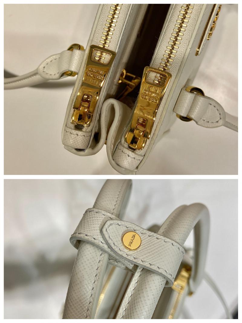 Prada Galleria Saffiano leather mini-bag 1BA906 White