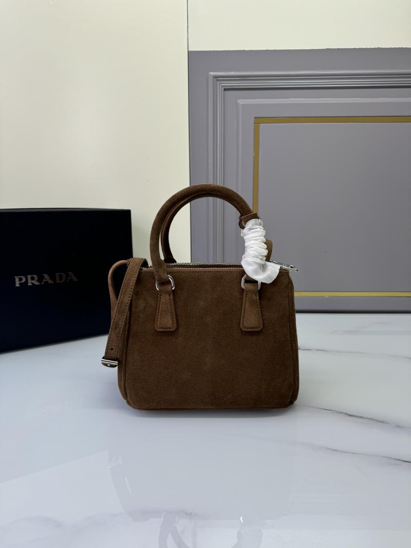 Prada Galleria Suede mini-bag Brown 1BA906