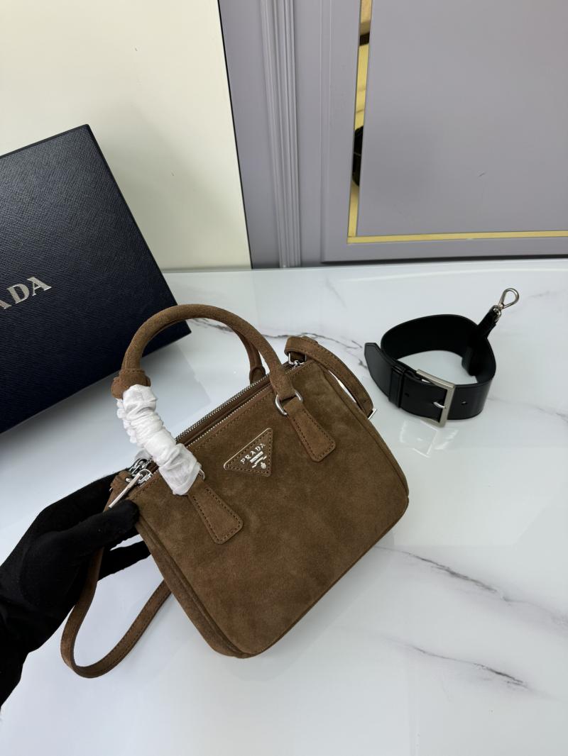 Prada Galleria Suede mini-bag Brown 1BA906