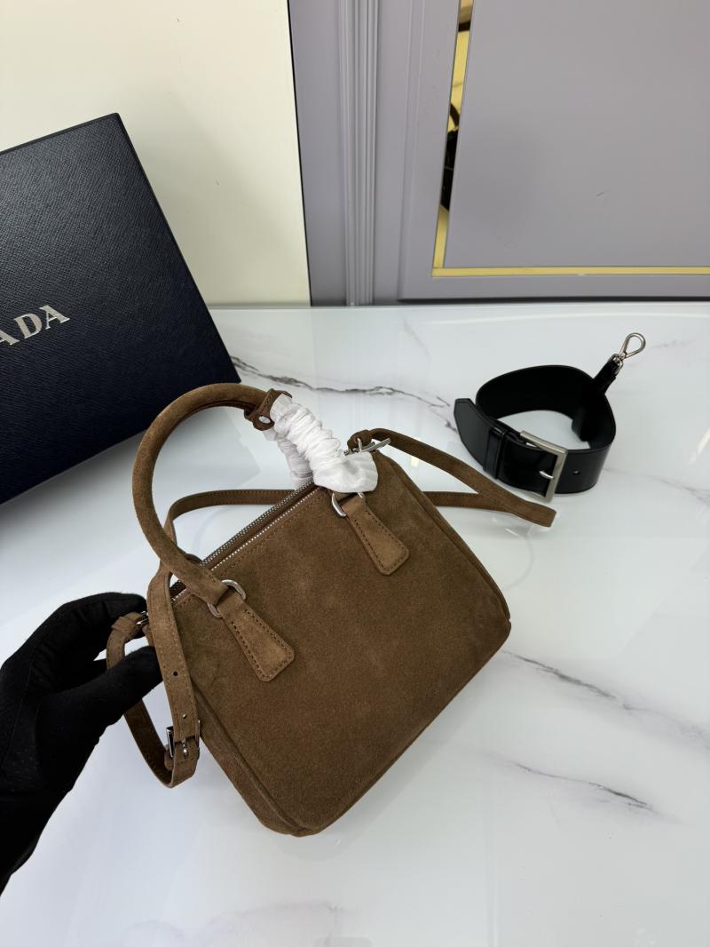 Prada Galleria Suede mini-bag Brown 1BA906