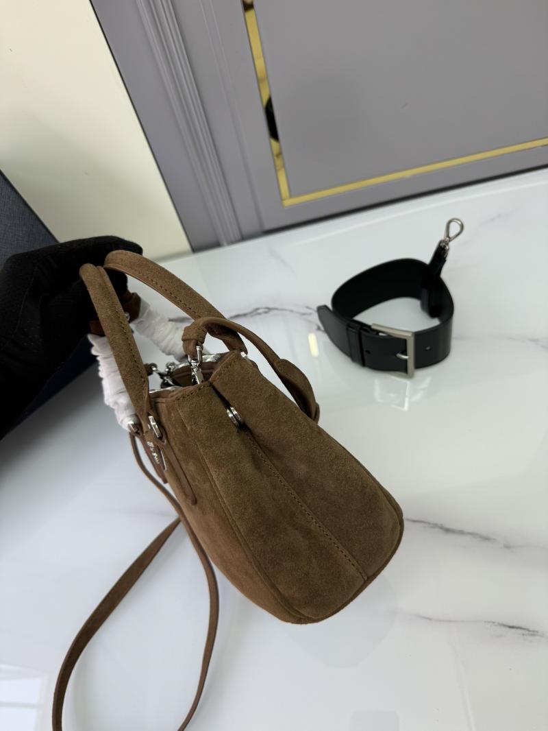 Prada Galleria Suede mini-bag Brown 1BA906