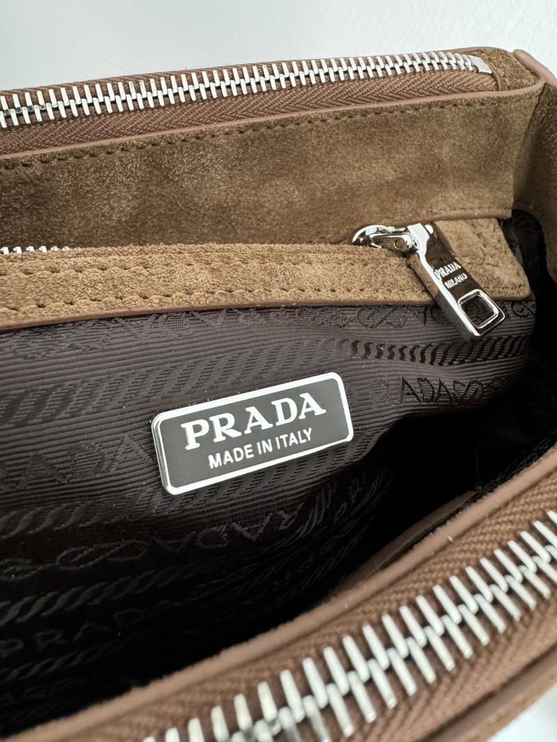 Prada Galleria Suede mini-bag Brown 1BA906