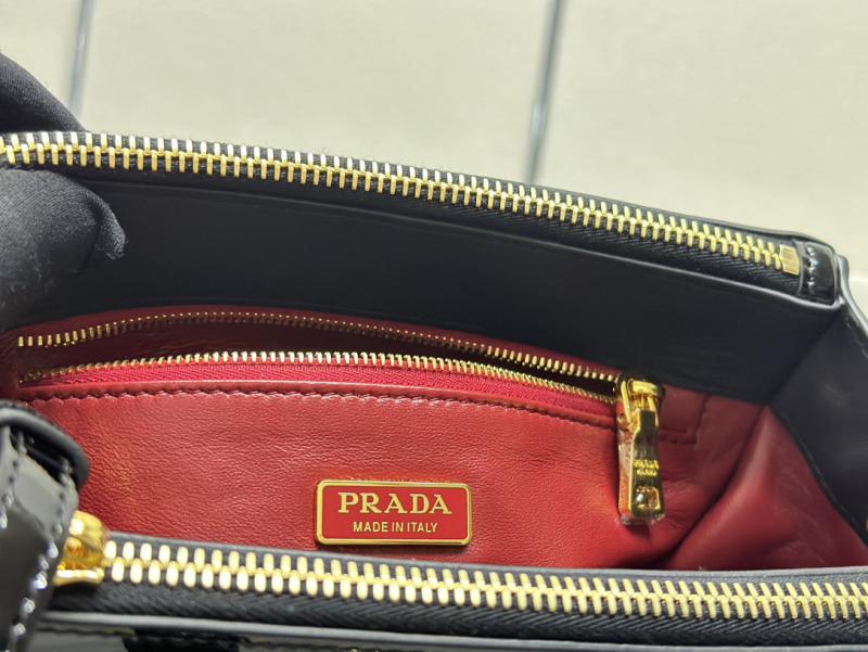 Prada Galleria patent leather mini bag 1BA906 Black