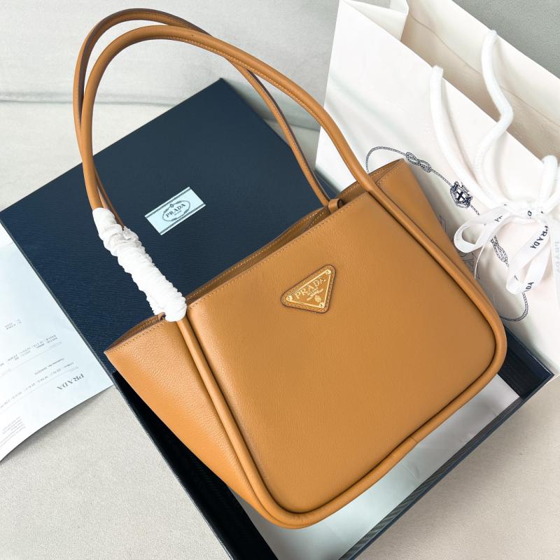 Prada Leather mini tote bag 1BG539 Caramel