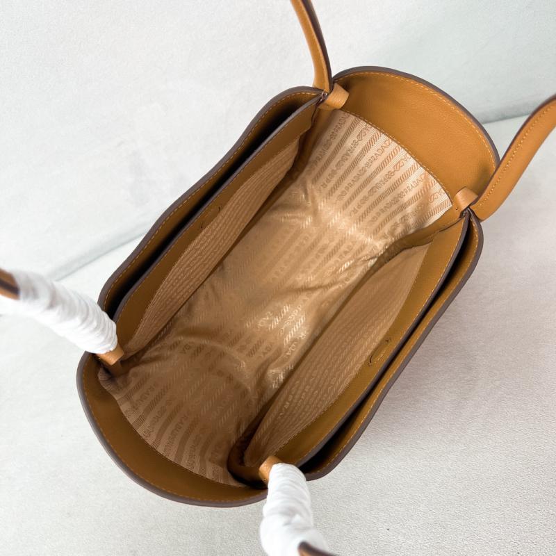 Prada Leather mini tote bag 1BG539 Caramel