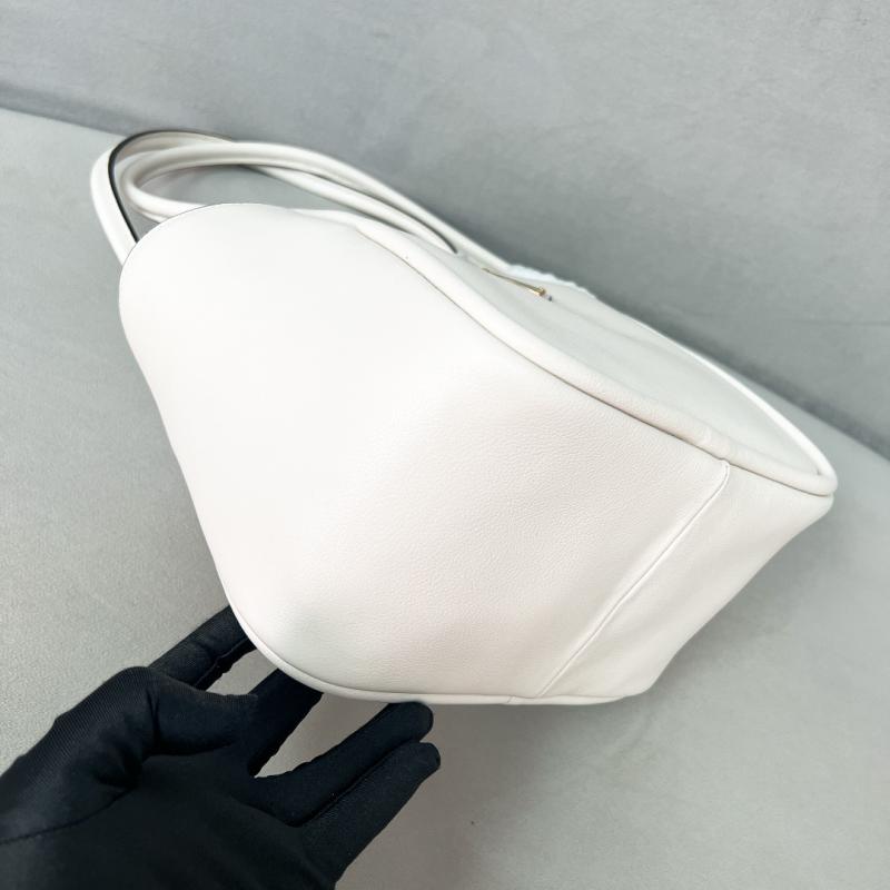 Prada Leather mini tote bag 1BG539 White