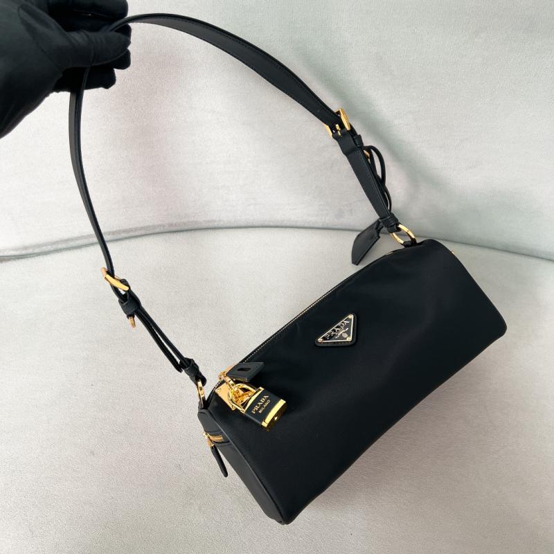 Prada Medium Re-Nylon and leather shoulder bag 1BC233