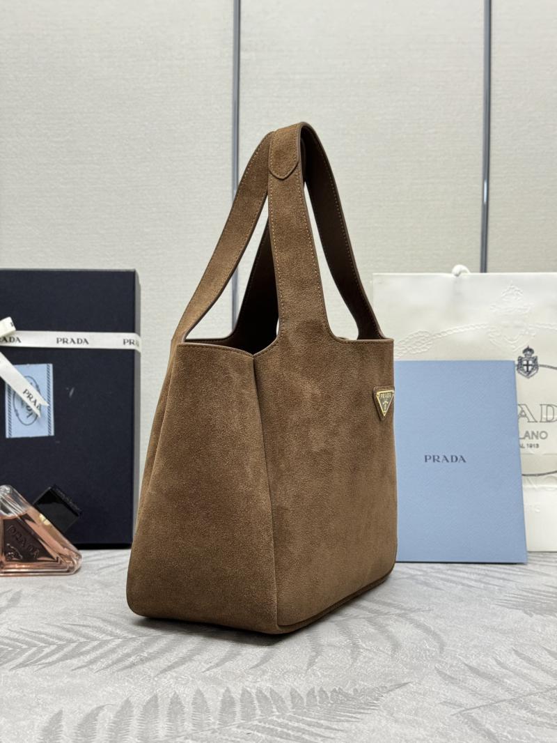 Prada Medium Suede tote Brown 1BG335