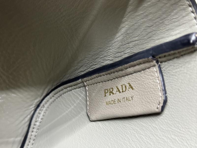 Prada Medium leather handbag 1BA444 Grey